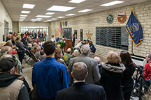 Peace Memorial Auditorium foyer dedication, 2017. Image courtesy of Tom Parish.