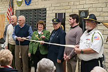 Peace Memorial foyer ribbon cutting, 2017. Image courtesy of Tom Parish.