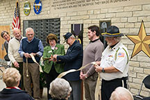 Peace Memorial foyer ribbon cutting, 2017. Image courtesy of Tom Parish.