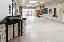 View of the finished foyer February, 2019 (photo courtesy of Tom Parish).