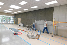 Foyer renovation begins.