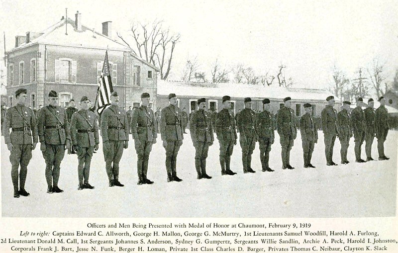 Medal of Honor Ceremony Chaumont, France, February 9, 1919.