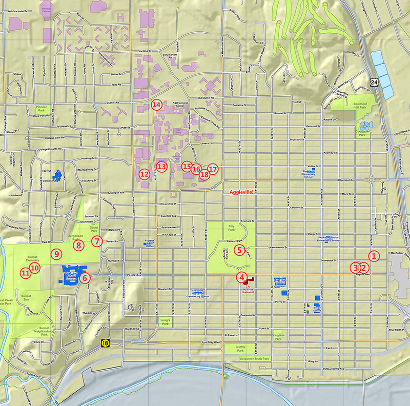 Manhattan Memorial Walk Map.