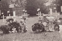 Elmer and Earls markers at the Gold Star Mothers Memorial in Sunset Cemetery.