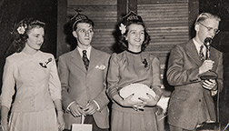 Bob Srack being crowned Prom King