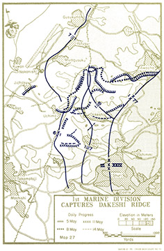 Dakeshi Ridge Offensive 1st Marine Division May, 1945.